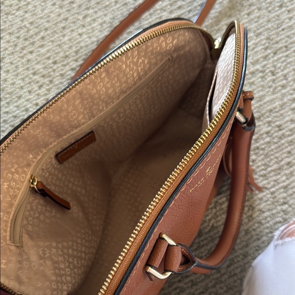 Kate Spade New York Carli McCall Brown Satchel Purse - Cognac Color - Picture 7 of 7